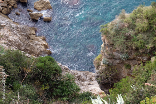 Pictorial blue Adriatic sea in Dubrovnik, Croatia