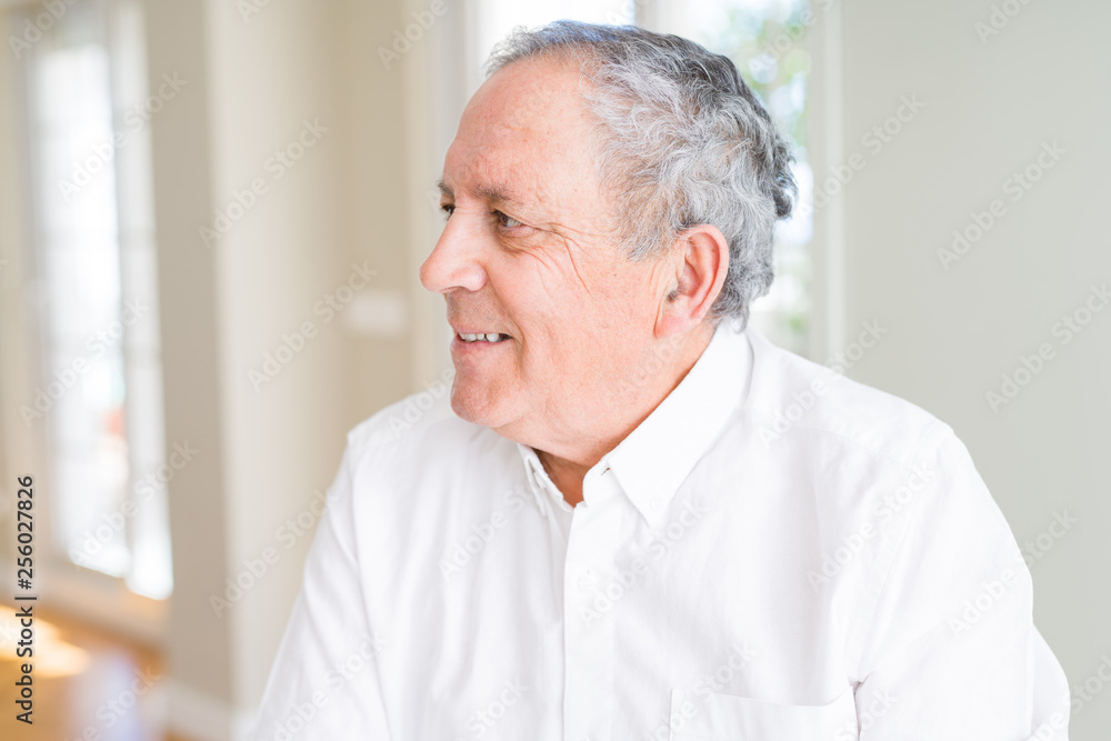 Handsome senior man smiling confident Handsome senior man smiling confident