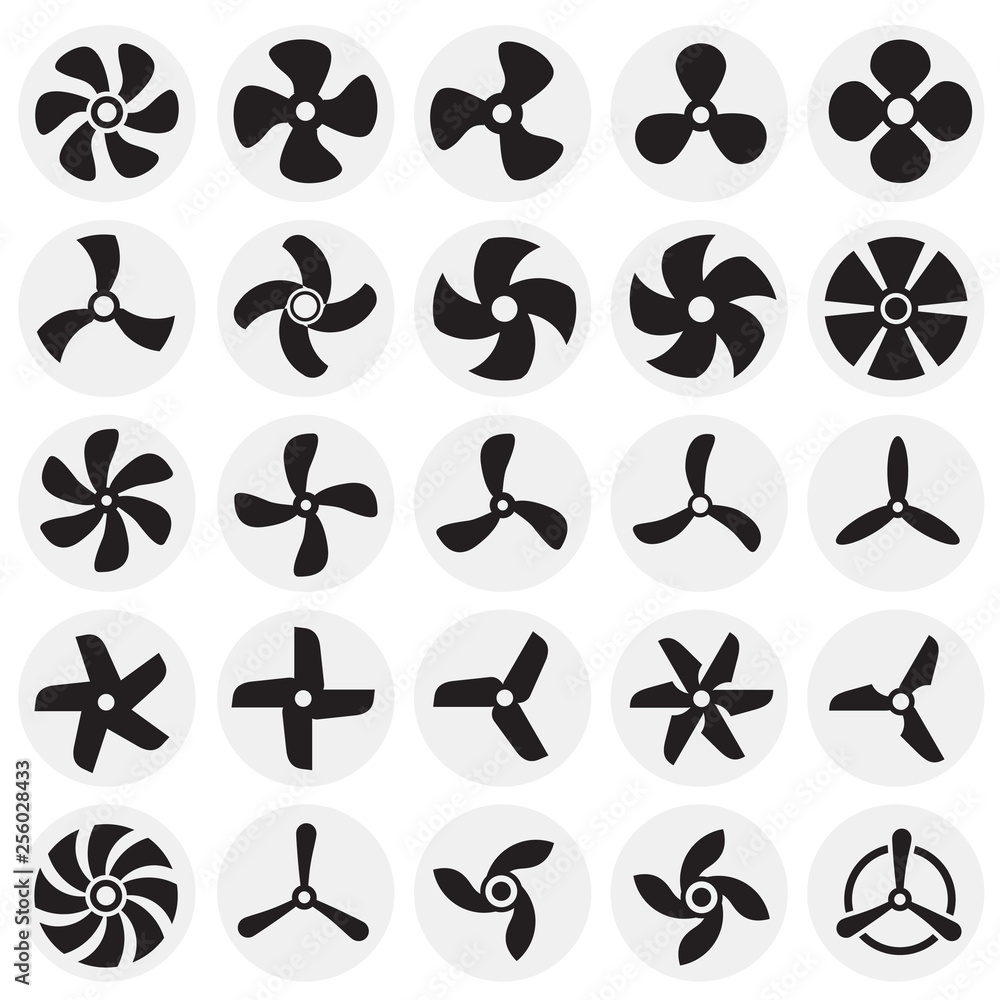 Propeller icons set on circles background for graphic and web design. Simple vector sign. Internet concept symbol for website button or mobile app. Propeller icons set on circles background for graphic and web design. Simple vector sign. Internet concept symbol for website button or mobile app.