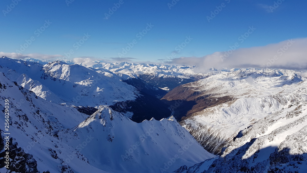 Ski region near Kaunertal in Austria
