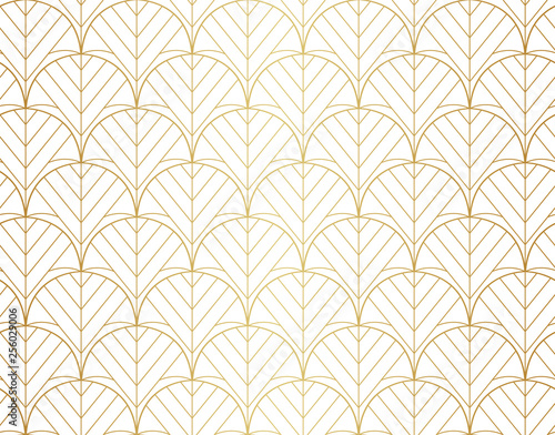 Seamless Art Deco Pattern. Vintage geometric minimalistic background. Abstract Luxury Illustration.