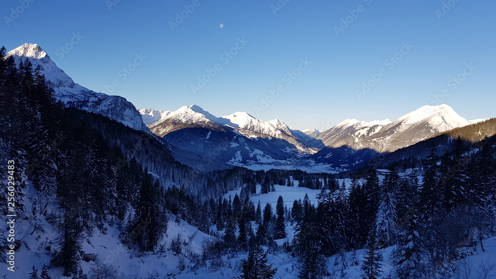 Ski region near Ehrwald in Germany