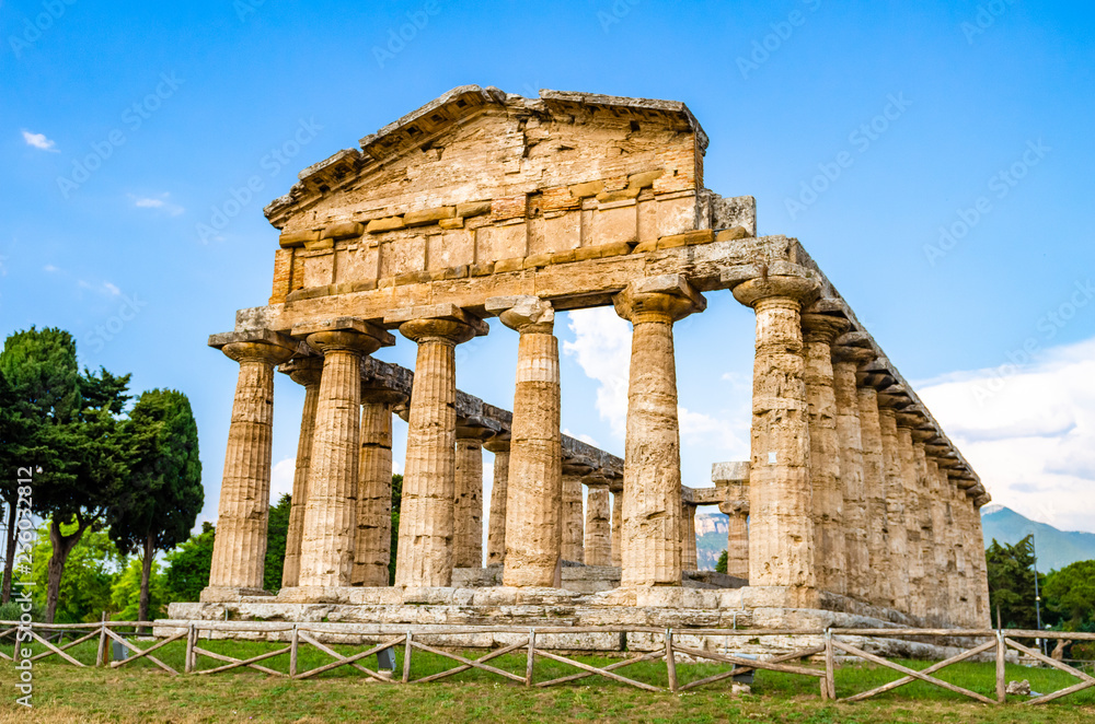 Temple of Athena at Paestum in Italy
