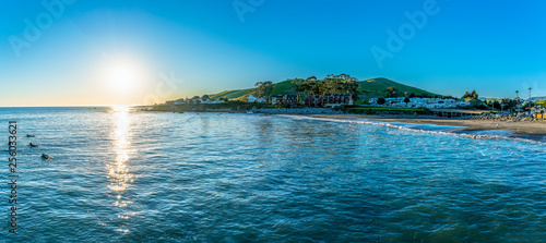 Panorama of Sun and Ocean and Coastline 