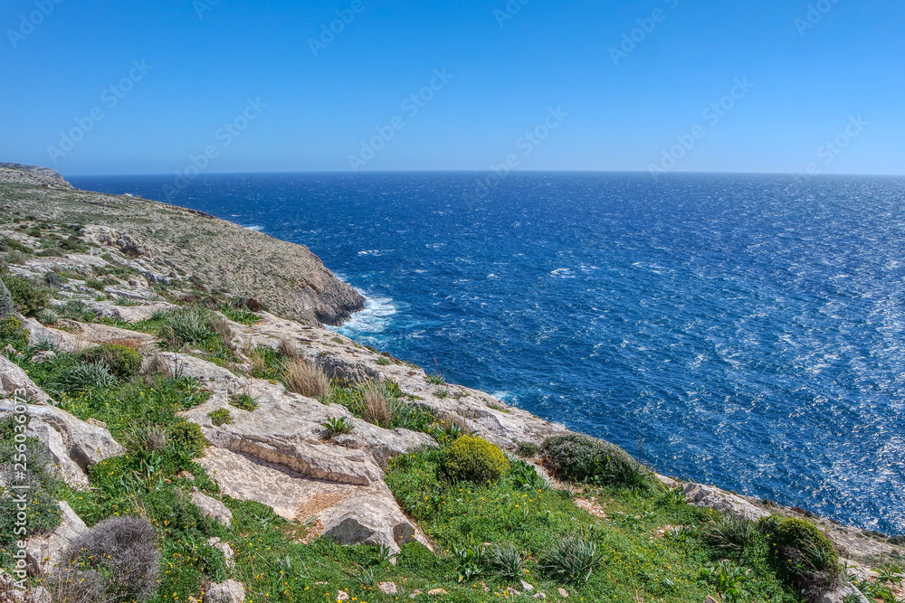 Maltese coastal landscape, Qrendi, Malta