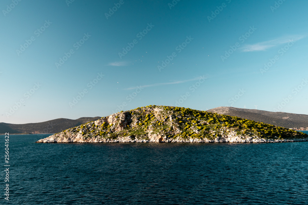 a small island in Aegean sea