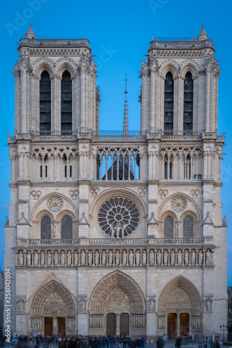 Paris, France - 03 10 2019: Notre-Dame Of Paris by night
