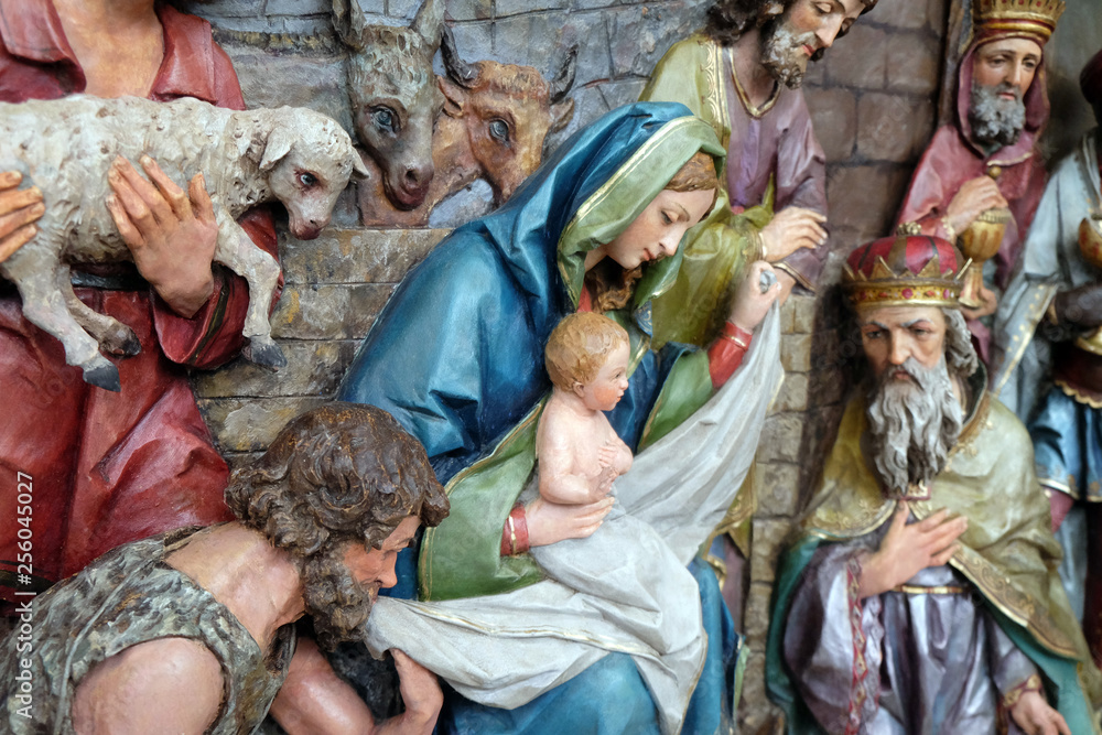 Nativity Scene, altarpiece in the church of Saint Matthew in Stitar, Croatia 