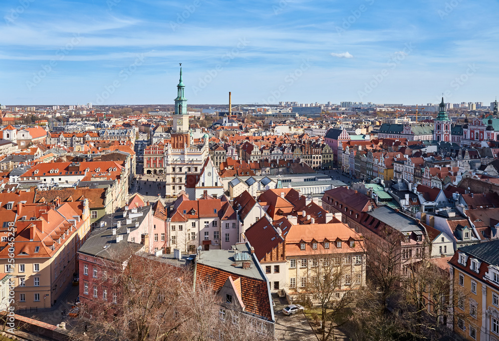 Poznan Old Town on a sunny day, Poland.