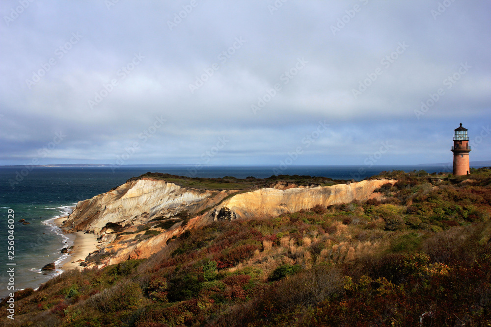 Gay Head Lighthouse Cliff Aquinnah, Martha's Vineyard Cape Cod Boston Massachusetts 