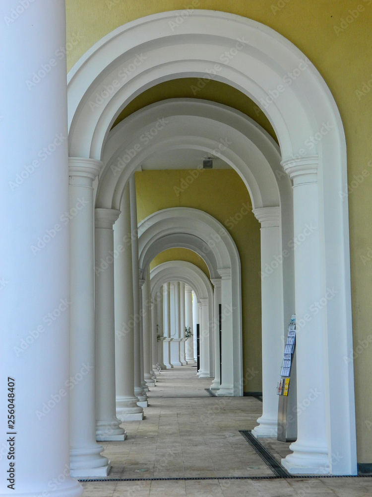 architecture, arch, corridor, building, church, old, column, interior, arches, stone, monastery, ancient, door, castle, europe, palace, hall, columns, religion, travel, colonnade, entrance, medieval, 