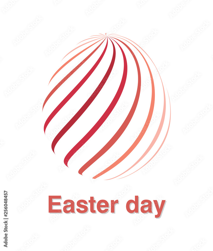 Illustrations of easter egg logo on white background, Easter egg vector of isolated a cute egg icon