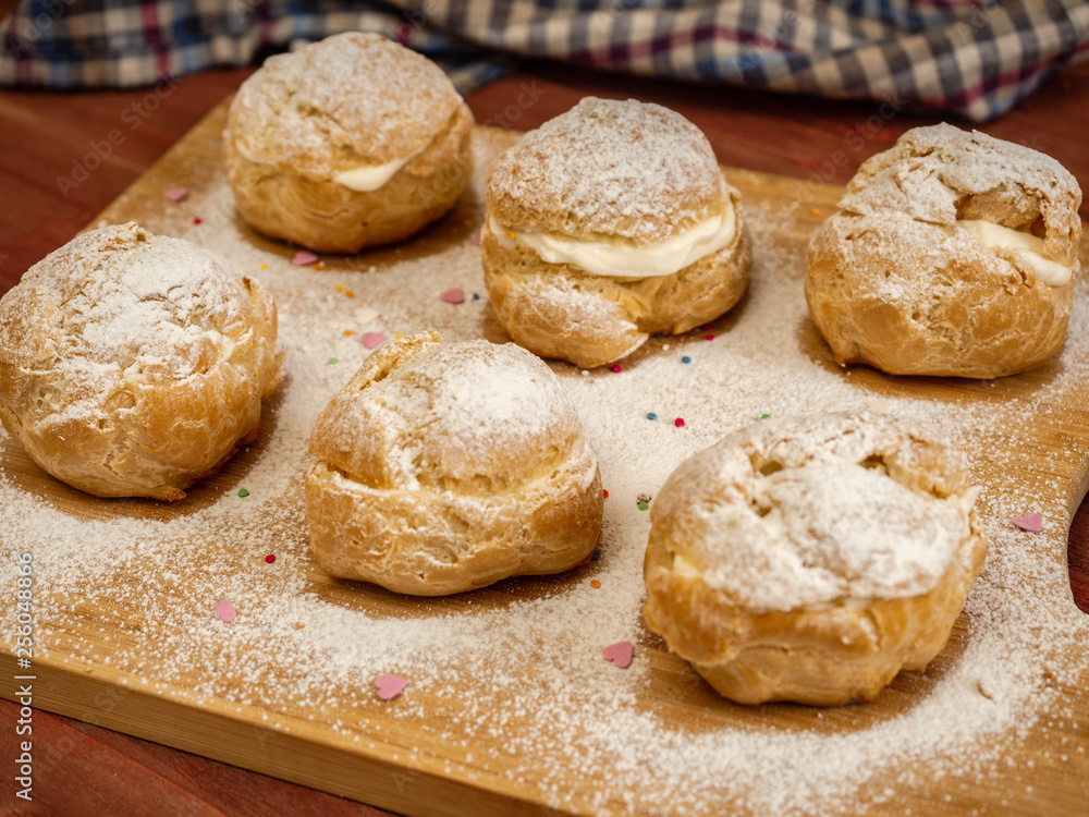Delicious tender profiteroles Delicious tender profiteroles