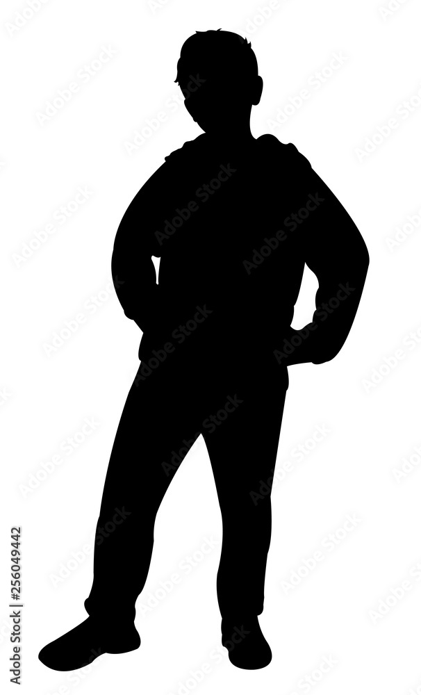 Fototapeta premium a boy body silhouette vector