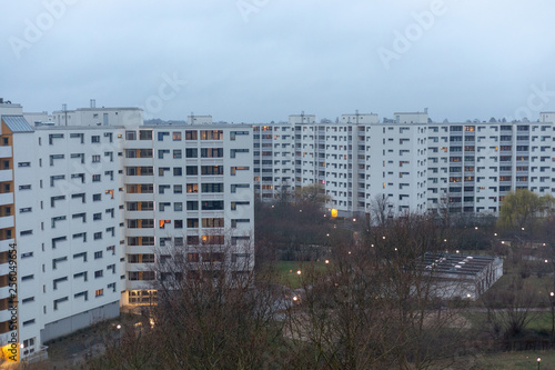 Photography social housing in the march district in berlin märkisches viertel, germany