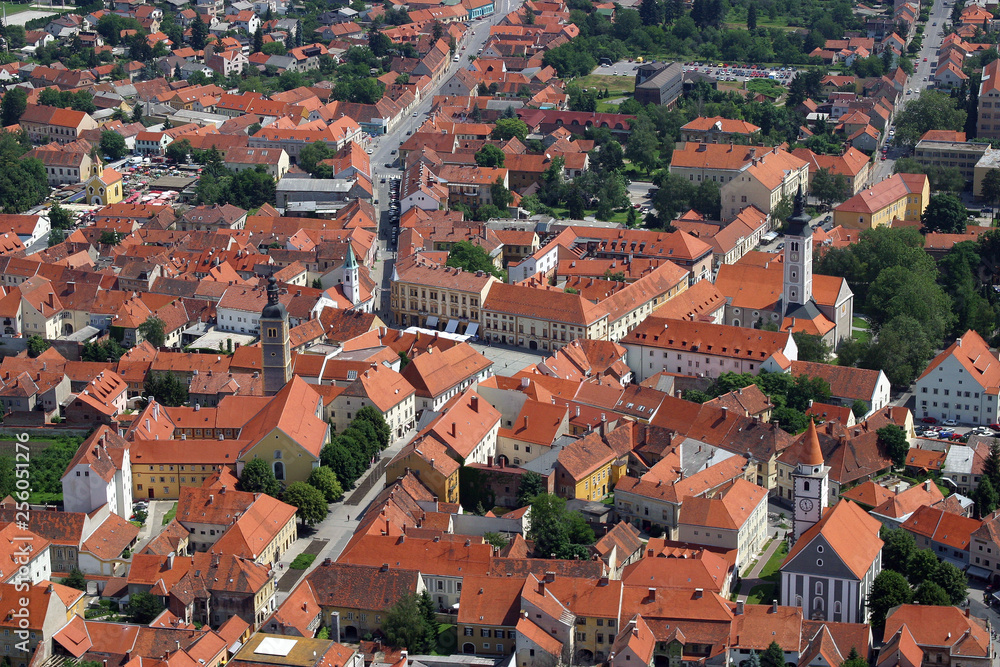 Aerial view of Varazdin, city in northwestern Croatia Aerial view of Varazdin, city in northwestern Croatia