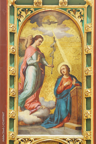 Annunciation, altar of Virgin Mary in Zagreb cathedral 