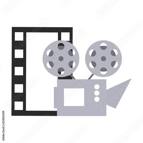 cinema projector and movie tape icon