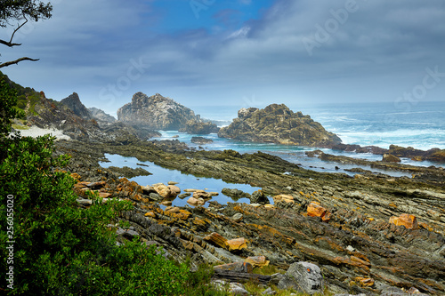 Beautiful rocky coast in south africa