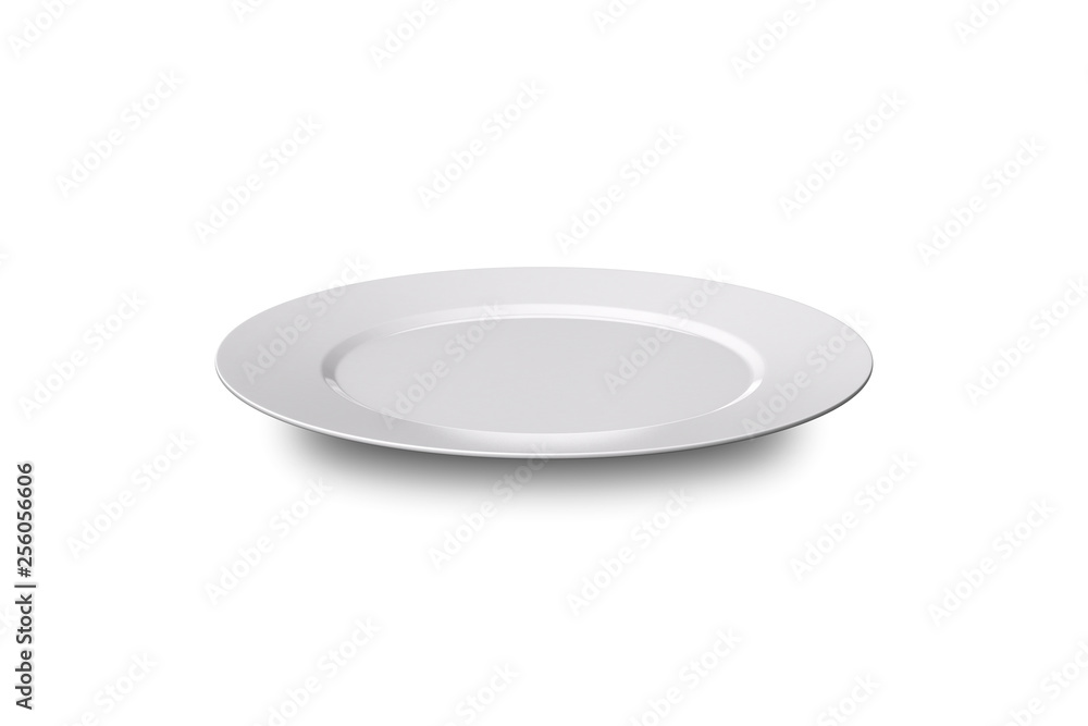 Blank White Plate on White Blank White Plate on White