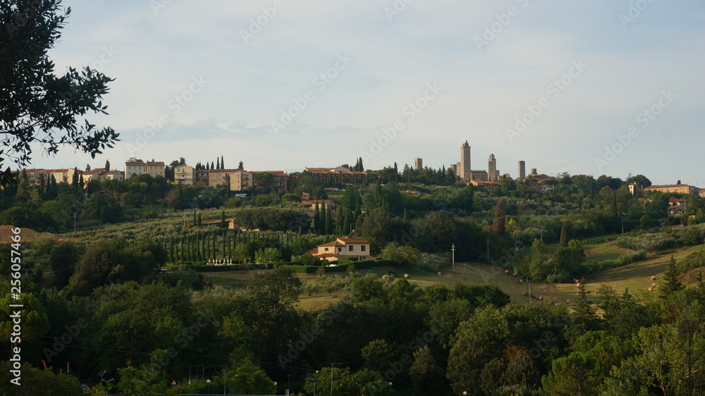 view of San Gimignano, small medieval town of Tuscany - Italy.