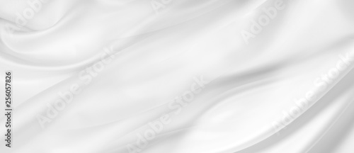 White silk fabric textured background photo