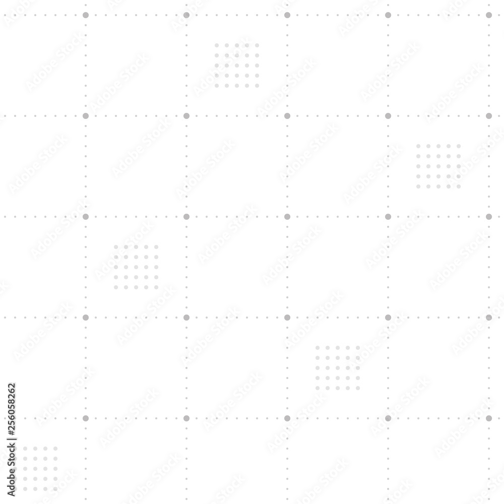 Light gray dotted grid seamless background. Light gray dotted grid seamless background.