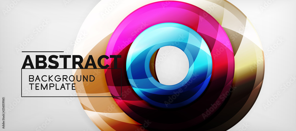 Glossy circles geometric background Glossy circles geometric background