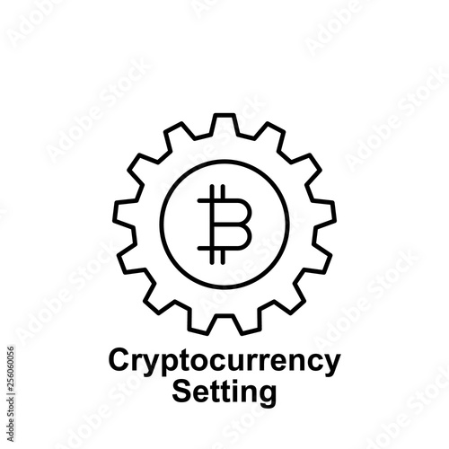 bitcoin setting outline icon. Element of bitcoin illustration icons. Signs and symbols can be used for web, logo, mobile app, UI, UX