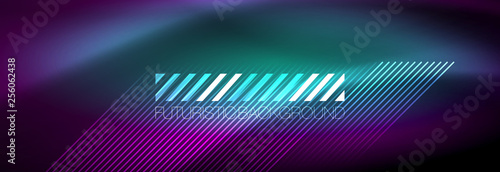 Shiny glowing lights neon color design background