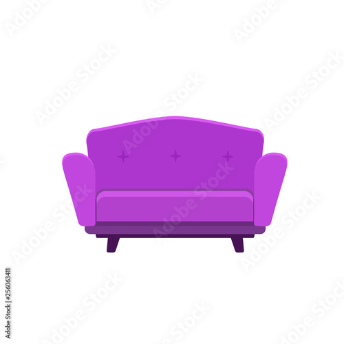 Vector illustration of small sofa