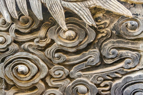 Photography Dragon Sculpture Detial, Yuyuan Garden, Shanghai, China