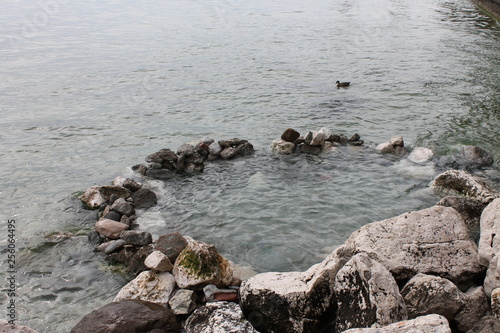 Natural thermal spring on lake Garda Sirmione Italy