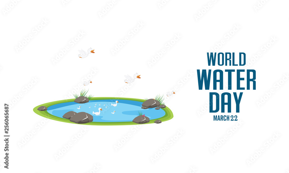 World water day. Ecology concept. Save water concept. paper art style. Vector illustration - Vector