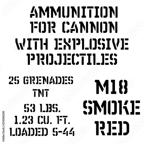 Armed forces stencil sign collection