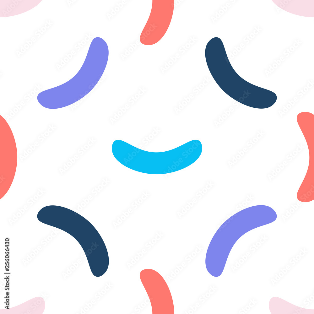 Abstract chaotic seamless pattern with sticks, arches. Geometric shapes. Vector illustration. Abstract chaotic seamless pattern with sticks, arches. Geometric shapes. Vector illustration.