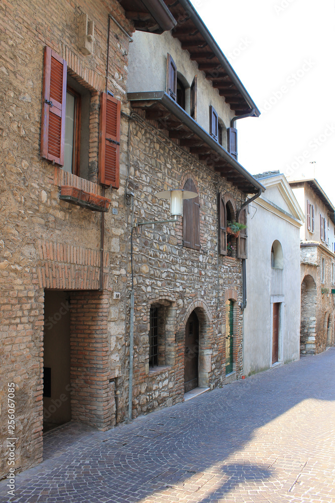 Old street in Sirmione on lake Garda