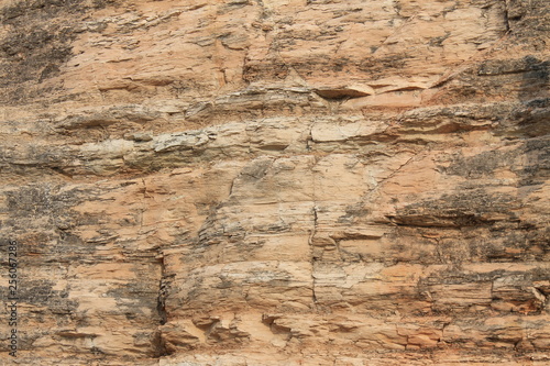 Layered mountain natural texture of ochre color