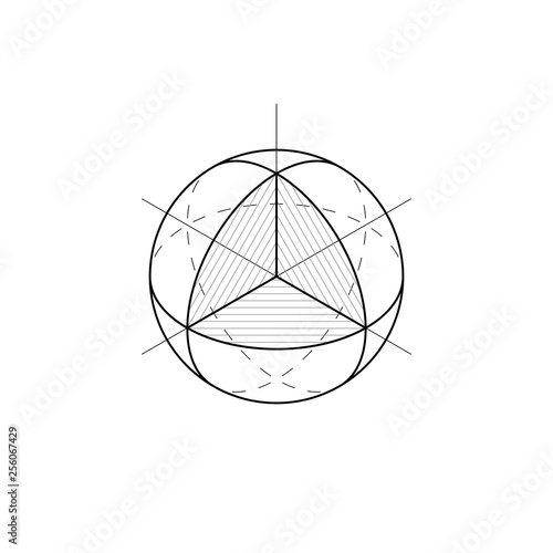 Sphere isometric projection Vector illustration