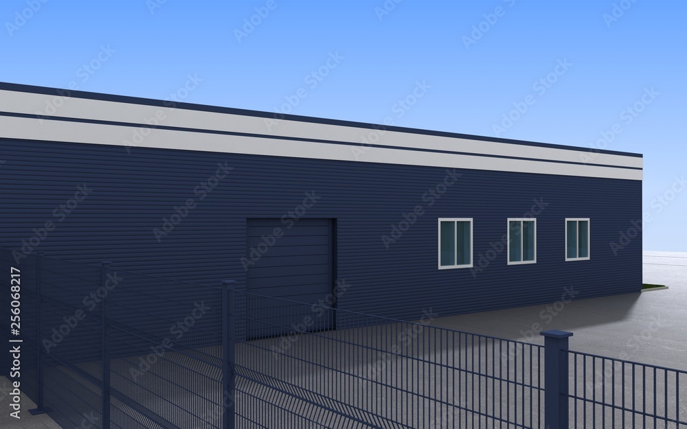 3d render exterior mall, exterior visualization, 3D illustration