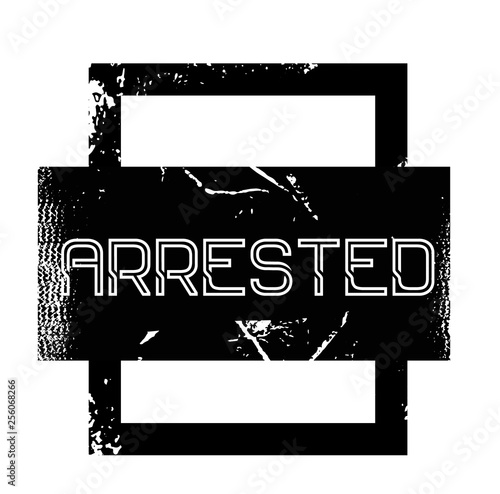 arrested advertising sticker
