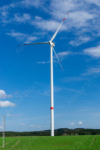 windmill or wind turbine - blue sky