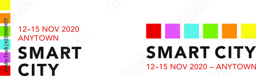 Smart city logo design, vector
