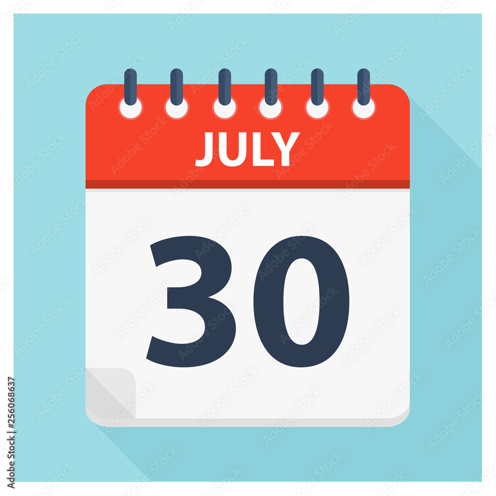 July 30 - Calendar Icon - Calendar design template July 30 - Calendar Icon - Calendar design template