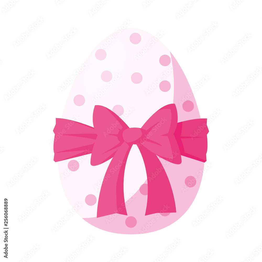 happy easter egg painted with bow ribbon happy easter egg painted with bow ribbon