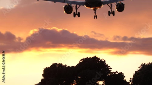 Plane landing sideways in heavy crosswind photo