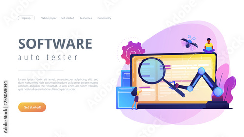 Automated testing concept landing page.