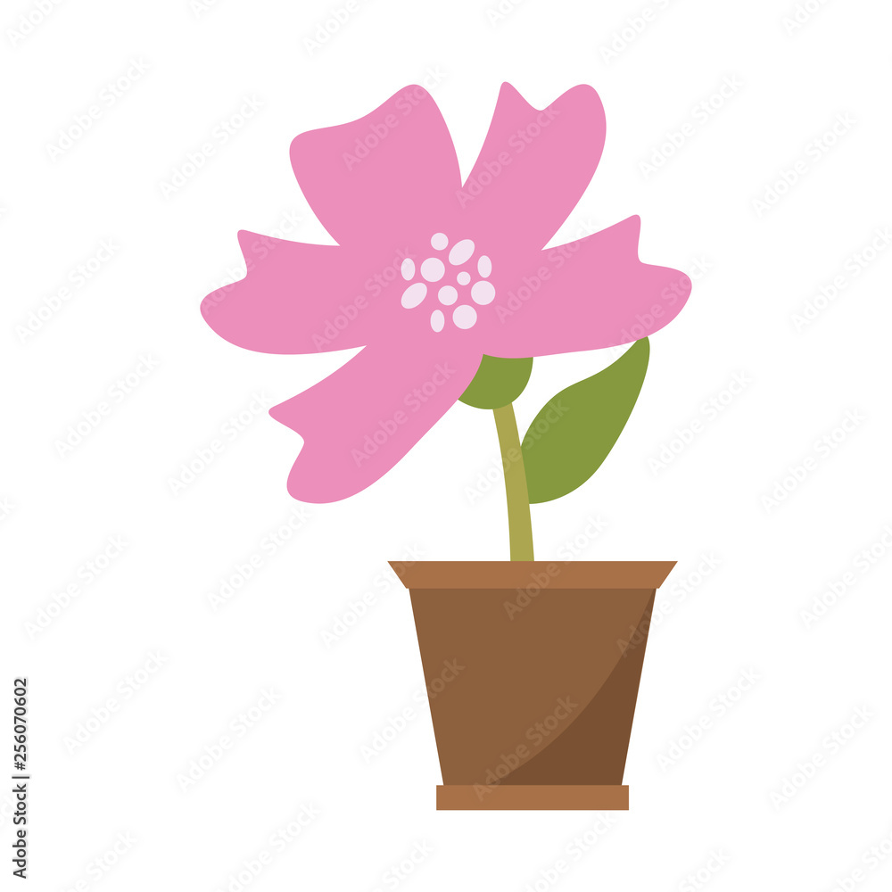 Flower in pot gardening cartoon Flower in pot gardening cartoon