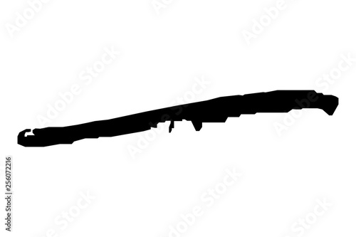 Juist, Umriss, Landkarte - Icon, Symbol, Piktogramm, grafisches Element - Fläche - schwarz - Vektor
