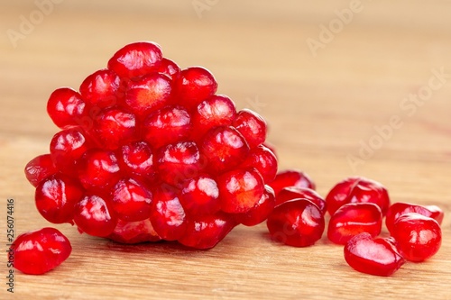 Pomegranate macro fruit red...